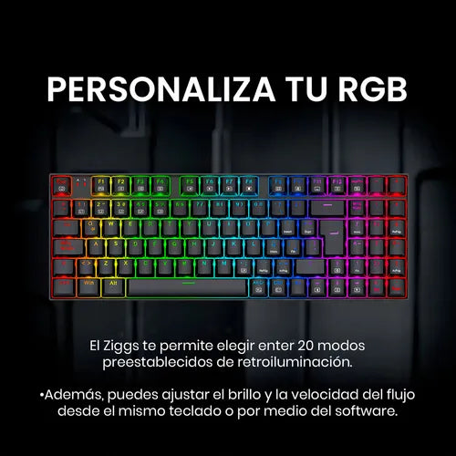 Teclado Mecánico RED DRAGON ZIGGS K669-RGB