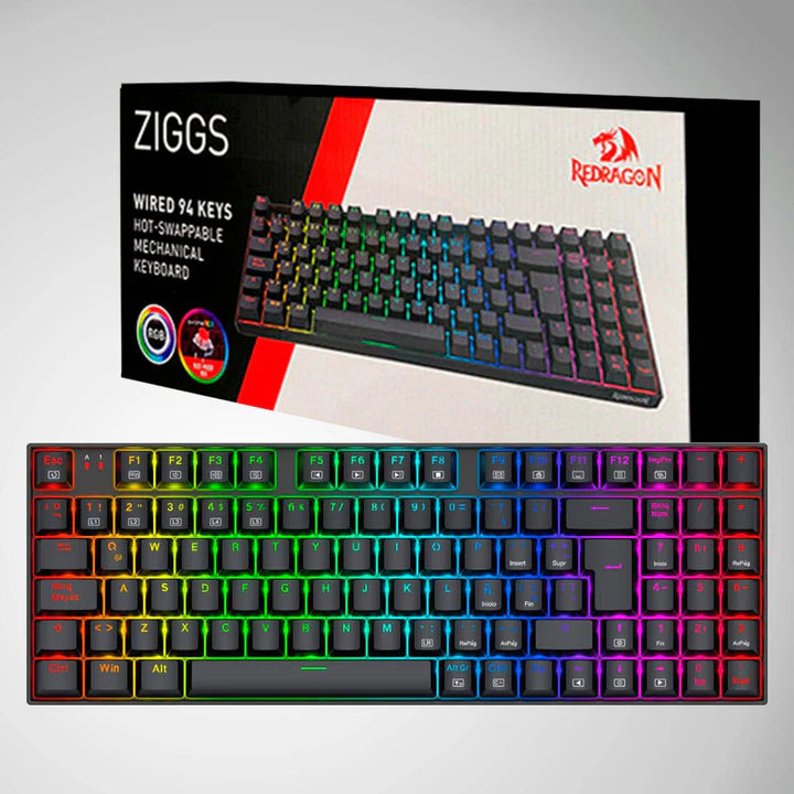 Teclado Mecánico RED DRAGON ZIGGS K669-RGB